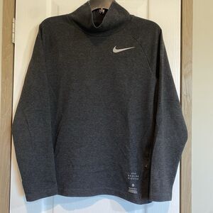 Nike Running Division Sweatshirt Cowl Neck Side Zipper Secret Pocket